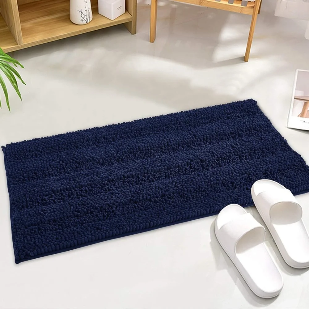 Navy Blue Bath Mat Set of 2